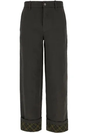 Burberry Dark grey cotton pants