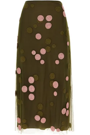 Fendi Military green tulle skirt