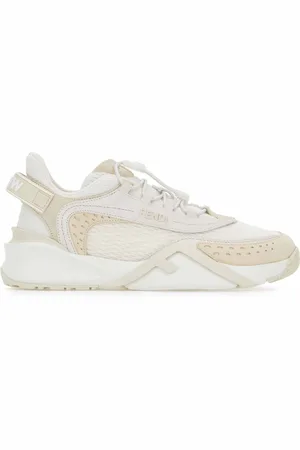 Fendi Multicolor leather and fabric Flow sneakers