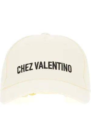 VALENTINO Ivory cotton baseball cap