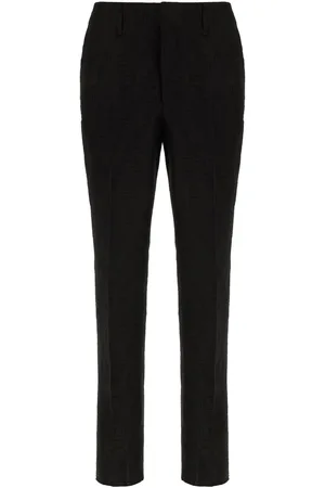 Fendi Black linen blend pants