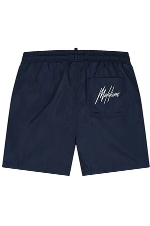 Malelions Captain Swim Shorts - Navy/Orange