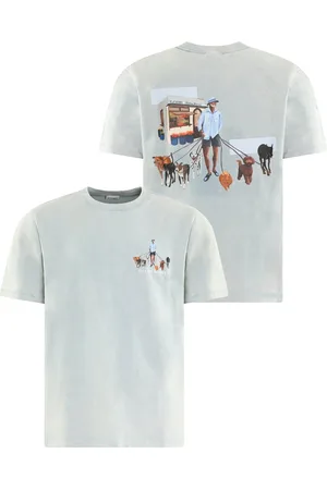 Filling pieces Heren Dog Walker T-Shirt Blauw