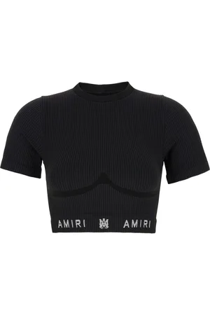 AMIRI Charcoal stretch nylon t-shirt