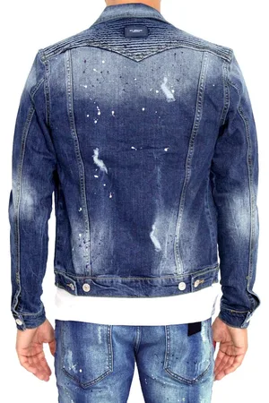 My Brand BIKER DENIM RIBBED JACKET | DENIM
