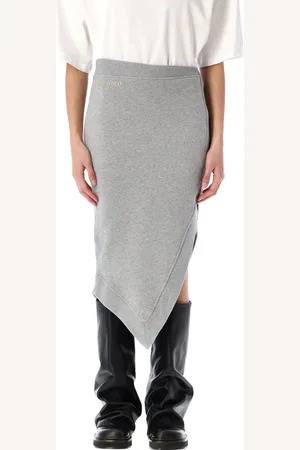 The Attico Midi Skirt Fleece Grigio