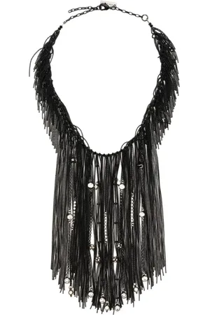 PESERICO SIGN Fringed choker necklace