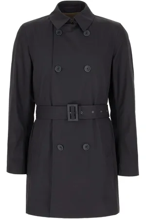 HERNO Midnight blue cotton trench
