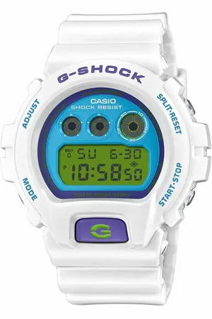 Casio Casio Horloge DW-6900RCS-7ER Wit met Paars Crazy Colors Collection