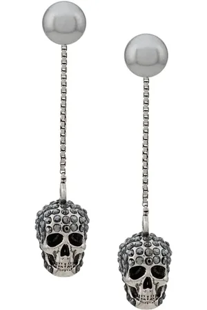 Alexander McQueen Pave Skull Earrings