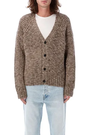 Ami RIBBED CARDIGAN CROP