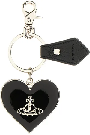 Vivienne Westwood Silver metal Heart Orb key ring