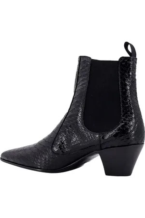 Céline Snake-Effect Leather Chelsea Boots