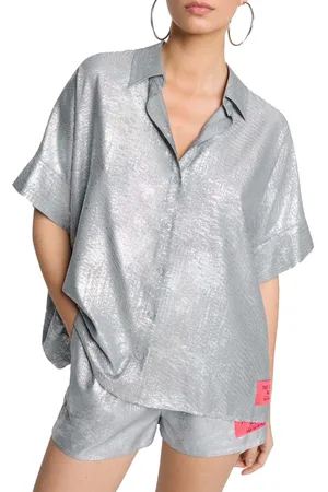 Alix the label Foil Twill Blouse