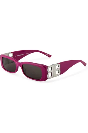 Balenciaga Bb0096 Dynasty Rectangle Logo Sunglasses