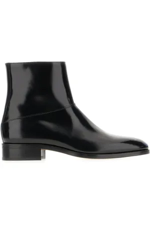 VALENTINO Black leather ankle boots