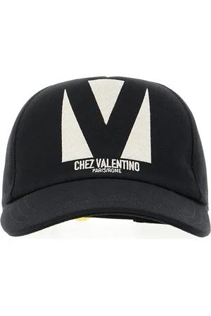 VALENTINO Black cotton baseball cap