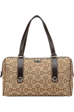 Gucci 2000-2015 Canvas Horsebit Charmy Boston Bag
