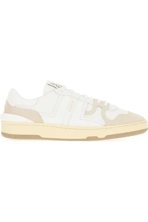 Lanvin Two-tone leather and fabric Clay sneakers