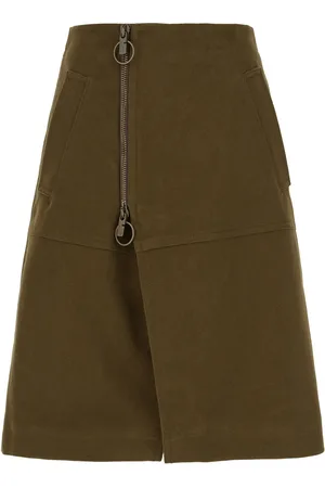 Burberry Military green cotton skirt