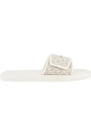 Michael Kors Dames Suki Flat Slipper Wit/Vanillia