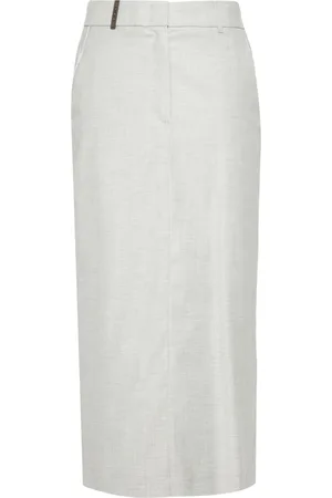 PESERICO SIGN Bead-embellished midi skirt