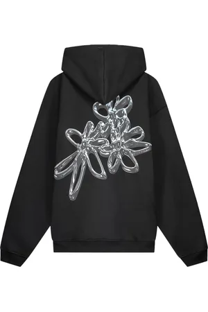 Filling pieces Zip Hoodie Chrome Flower Black