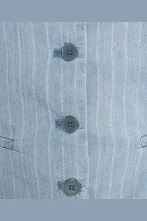 Liu Jo Pinstripe denim vest