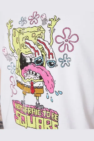 Iceberg White regular fit T-shirt with SpongeBob print