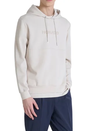 Antony Morato HOODIE RELAXED FIT IN INTERLOCK COTTON BLEND FABRIC WITH LOGO FOAM PRINT