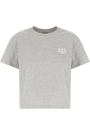 A.P.C. Melange grey cotton t-shirt