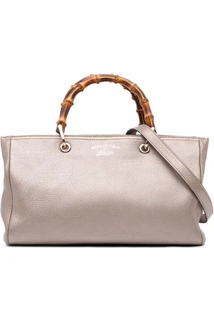 Gucci 2000-2015 Medium Calfskin Bamboo Shopper Satchel