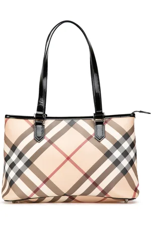 Burberry 2000-2017 Supernova Check Coated Canvas Tote