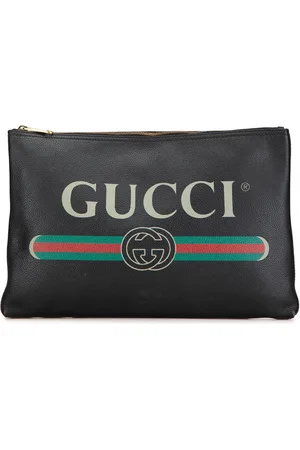 Gucci 2000-2015 Leather Logo Clutch Bag