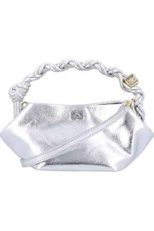 Ganni Bow Bag Mini Argento