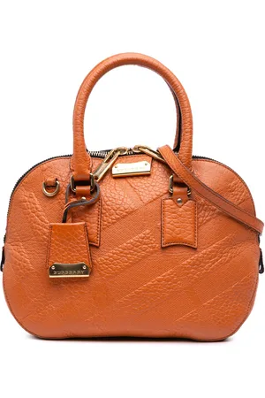 Burberry 2000-2017 Small Heritage Grain Check Embossed Orchard Bowling Bag
