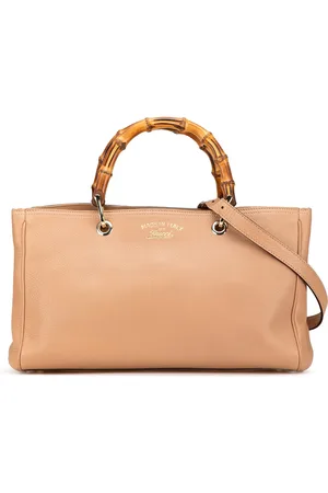 Gucci 2000-2015 Medium Calfskin Bamboo Shopper Satchel