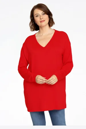 Yoek Trui met V-hals | Rood | Maat 38/40