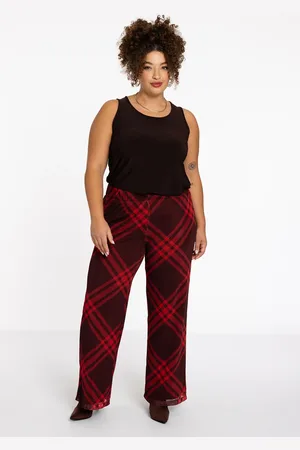 Yoek Broek CHECK | Rood | Maat 38/40
