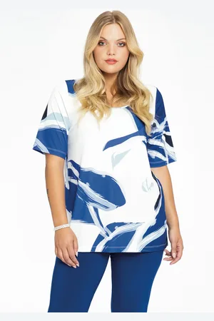 Yoek Shirt A-lijn VIVIAN | Blauw | Maat 38/40