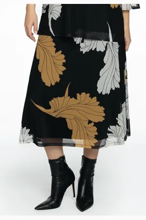 Yoek Rok FLOWER | Zwart | Maat 38/40