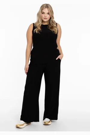 Yoek Extra wijde broek | Zwart | Maat 38/40