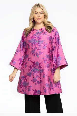 Yoek Jacket Brocade | Roze | Maat 38/40