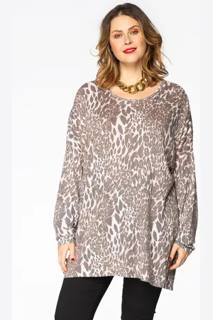 Yoek Pullover wijd | Bruin | Maat 38/40