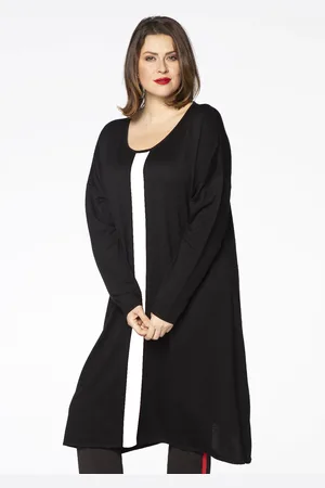 Yoek Dress knitted A-line | Zwart | Maat 38/40