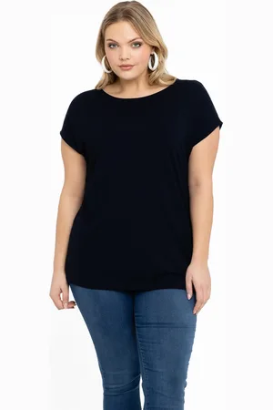 Yoek T-shirt kapmouwen wijd | Blauw | Maat 38/40