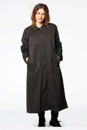 Yoek Raincoat long | Zwart | Maat 44
