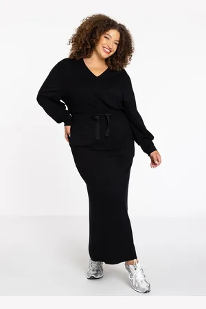 Yoek Maxi-rok LOUNGE | Zwart | Maat 38/40