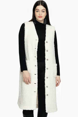 Yoek Lang gilet TEDDY | Beige | Maat 38/40