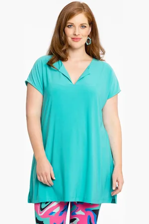 Yoek Shirt wide | Turquoise | Maat 38/40